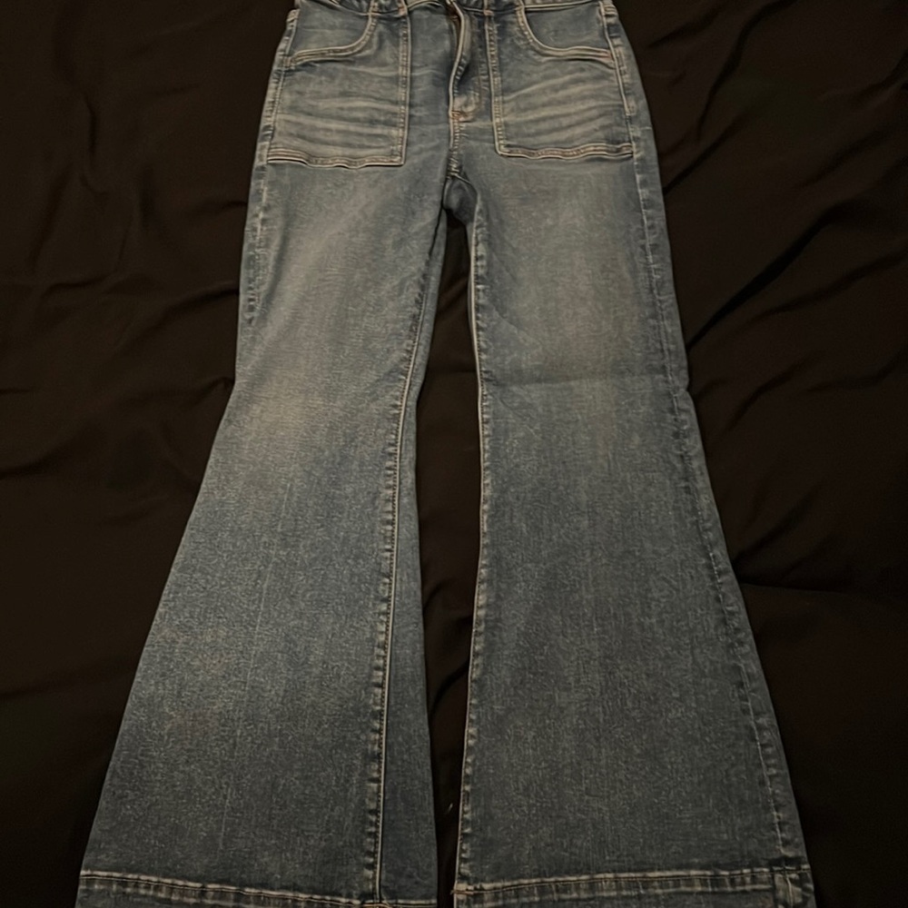 American eagle super high rise flare